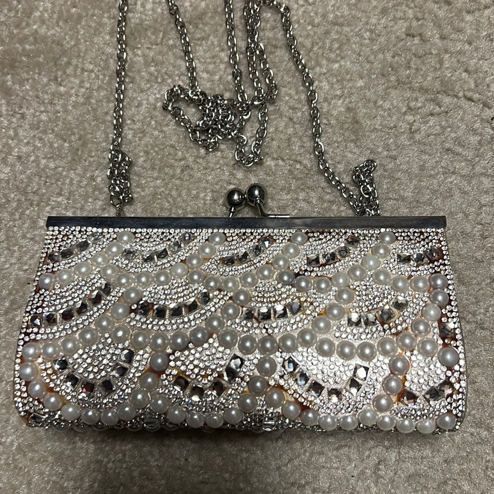 Small Locket Clutch with Rhinestones